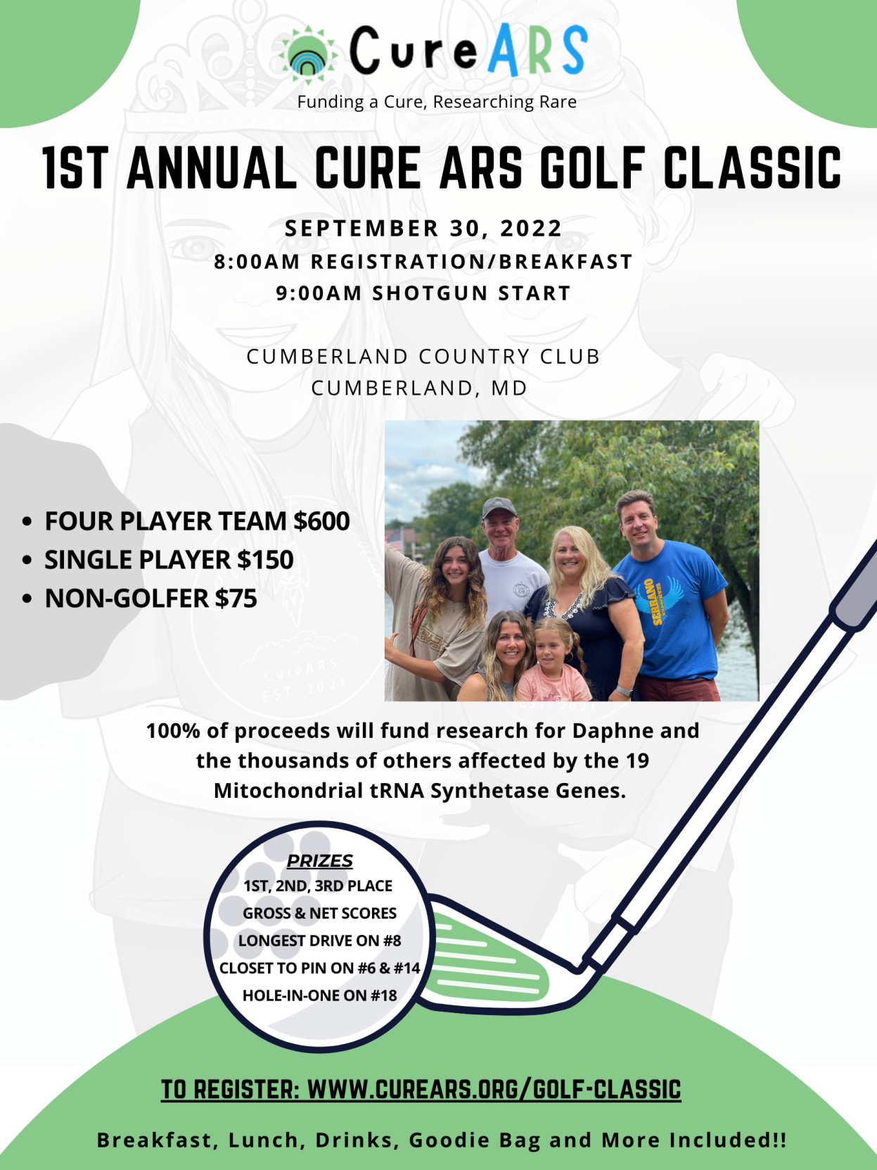 First annual CureARS Golf Classic poster